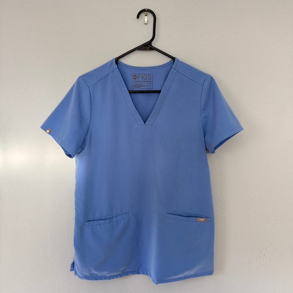 Figs Scrubs Casma Top Ceil Blue